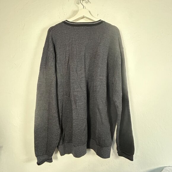 Toscano Mens Extra Fine Merino Wool V-Neck Sweater XXL Heather Gray Pullover - Picture 2 of 7